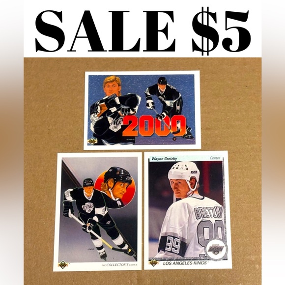 Upperdeck Other - 3 Wayne Gretzky 1990/91 Upper Deck Los Angelas Kings Hockey Cards